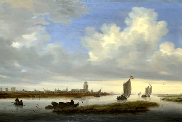 Vue de Deventer depuis le nord-ouest